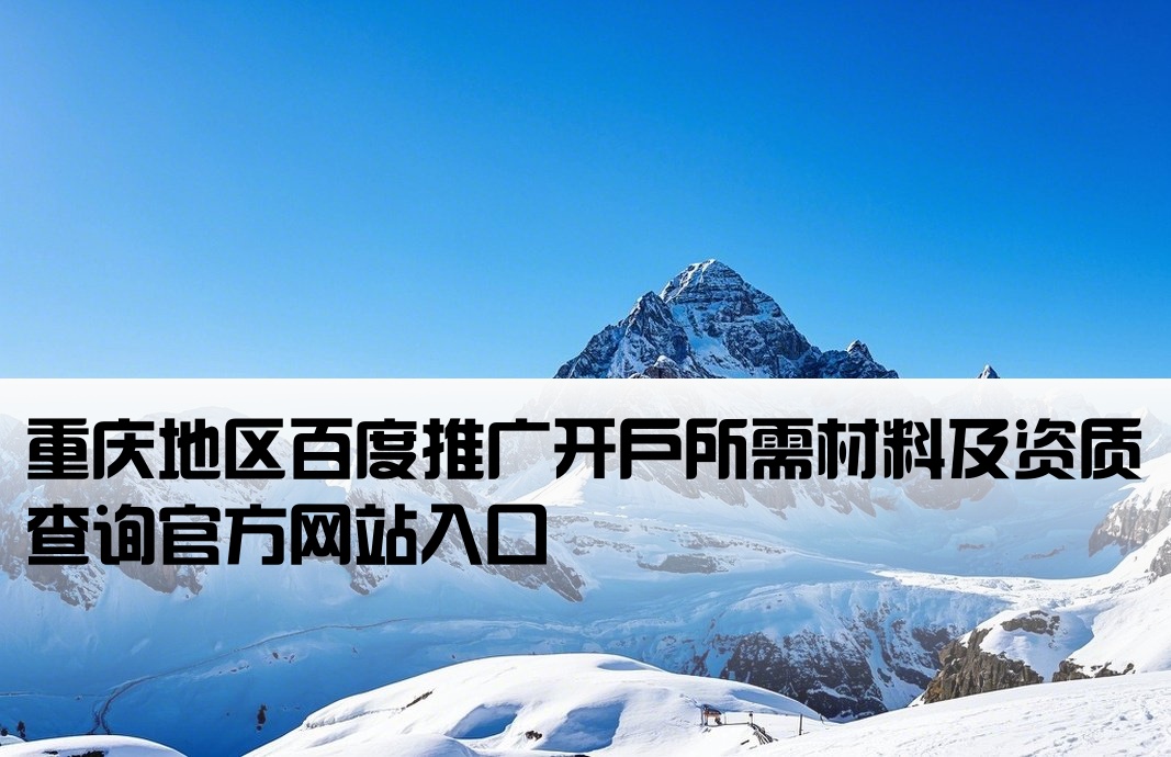 重庆百度开户资料查询官网