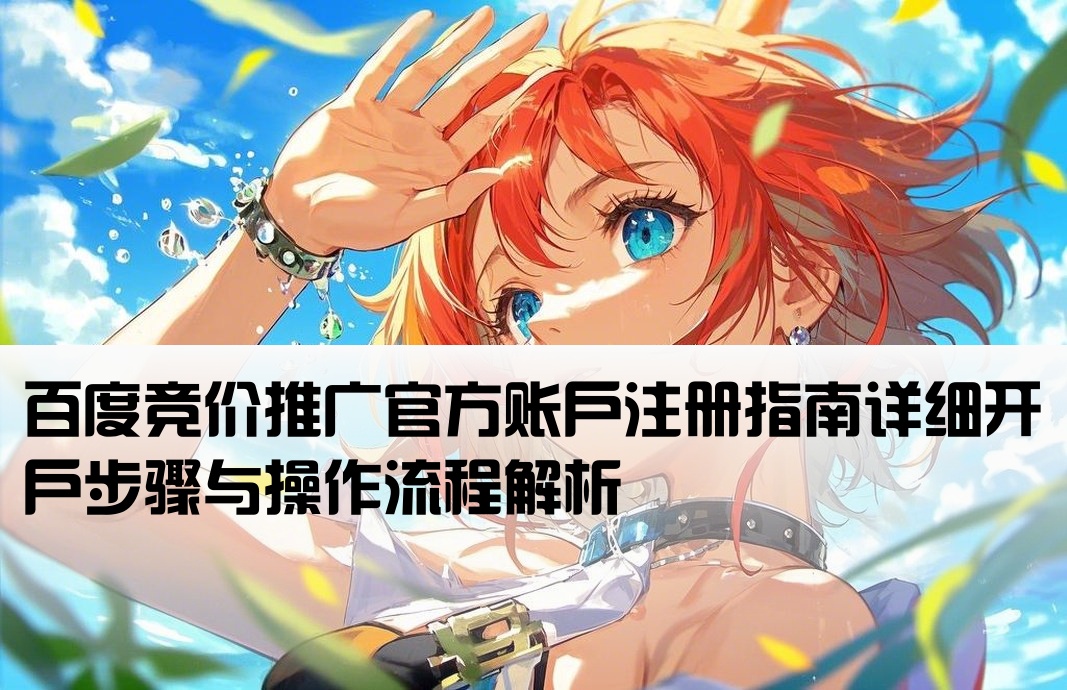 百度竞价推广正规户开户流程