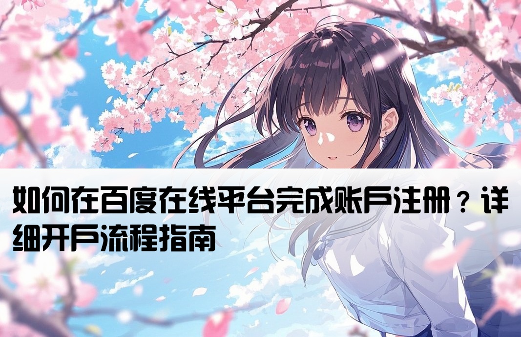 百度在线平台开户怎么开的