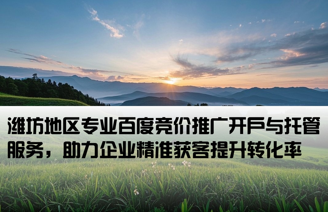 潍坊百度竞价推广开户托管