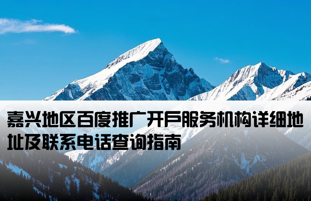 嘉兴百度开户公司地址电话