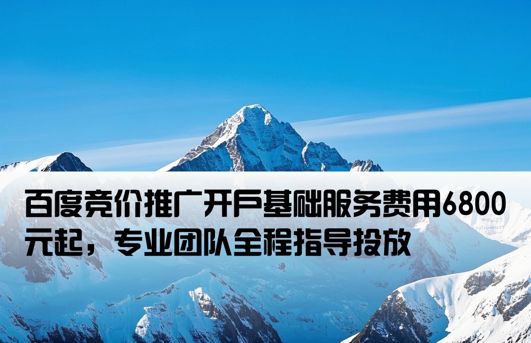 百度竞价开户服务费6800