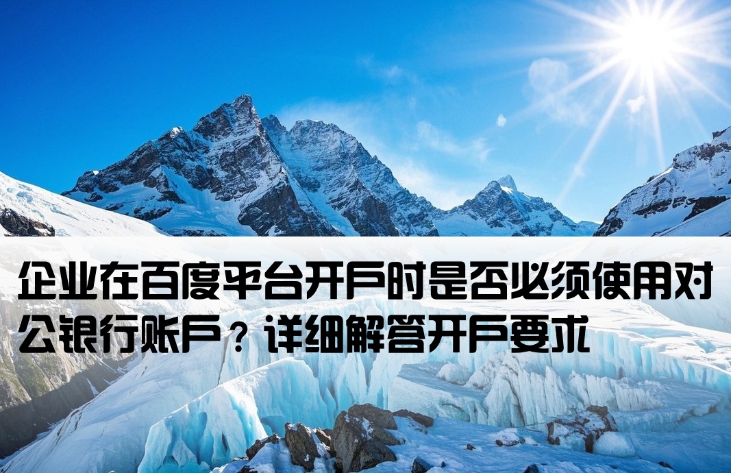百度开户需要提供对公账户吗