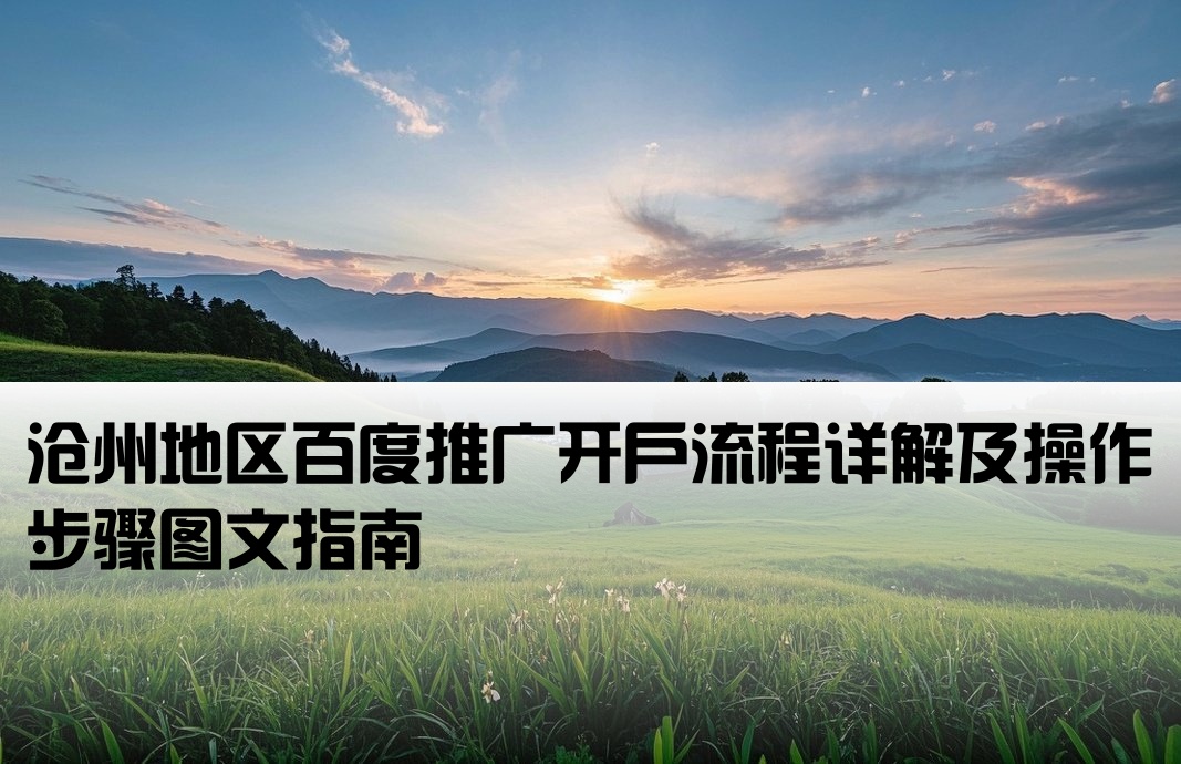 沧州百度推广开户流程图