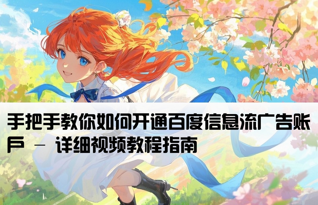 百度信息流开户教学视频
