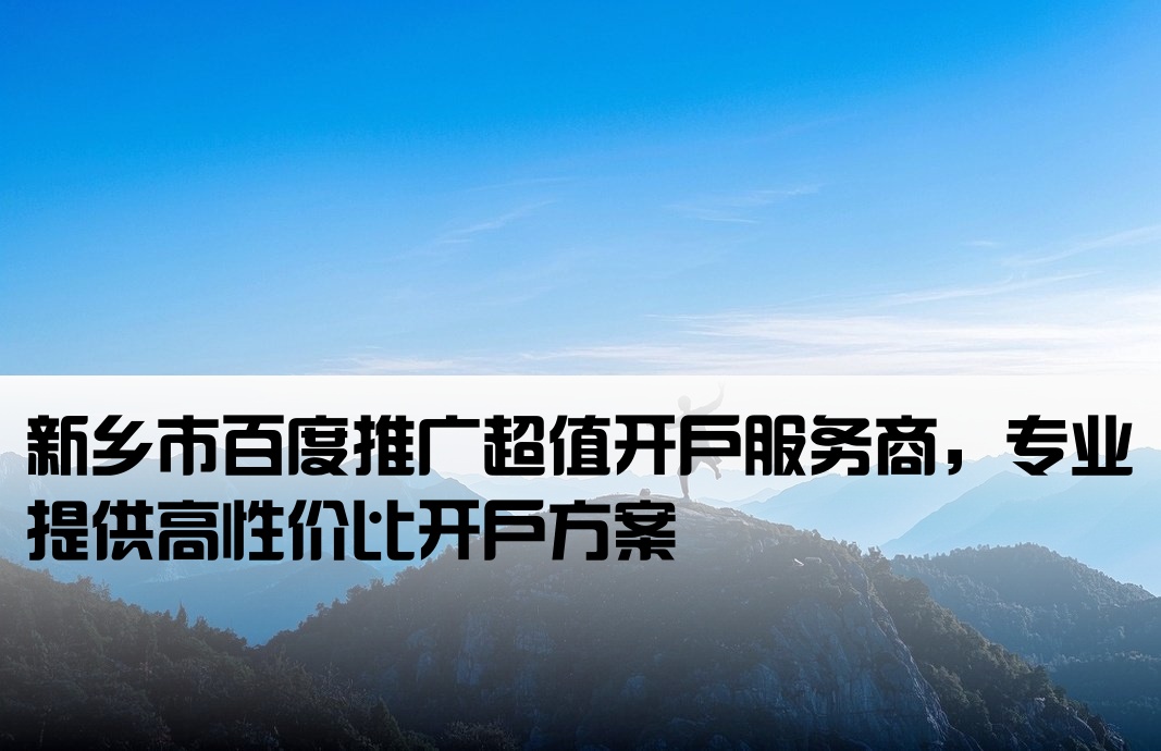 新乡市百度低价开户公司