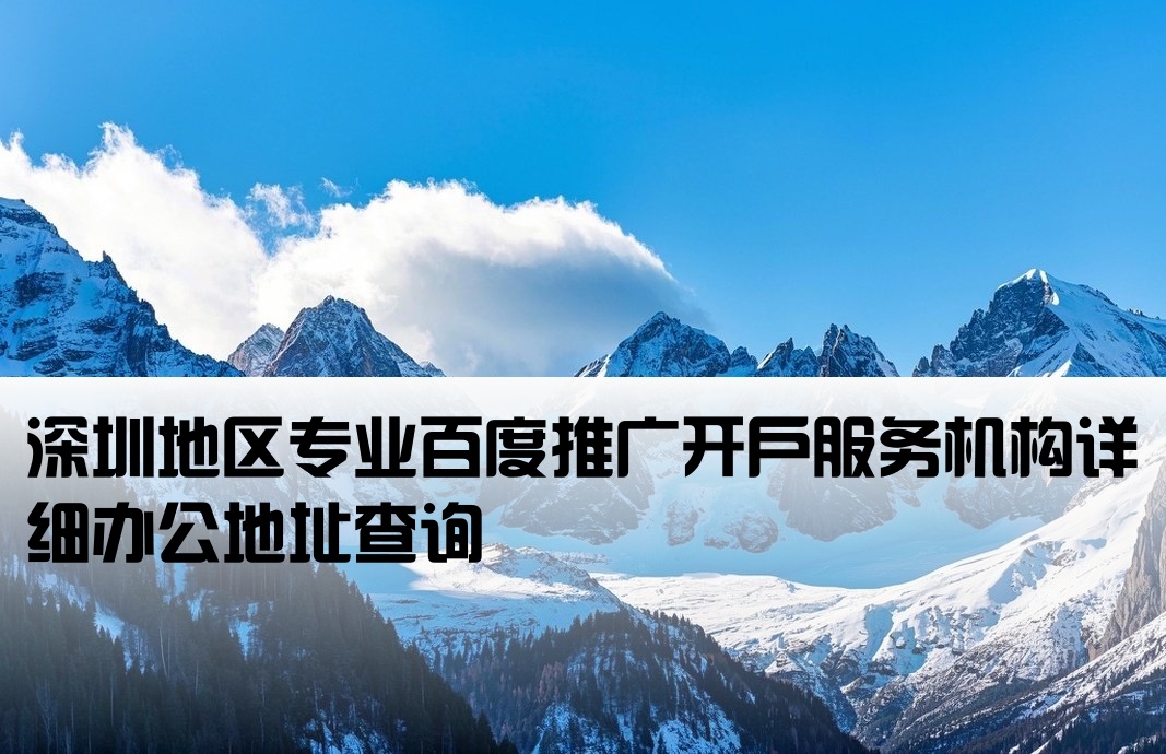 深圳正规百度开户公司地址