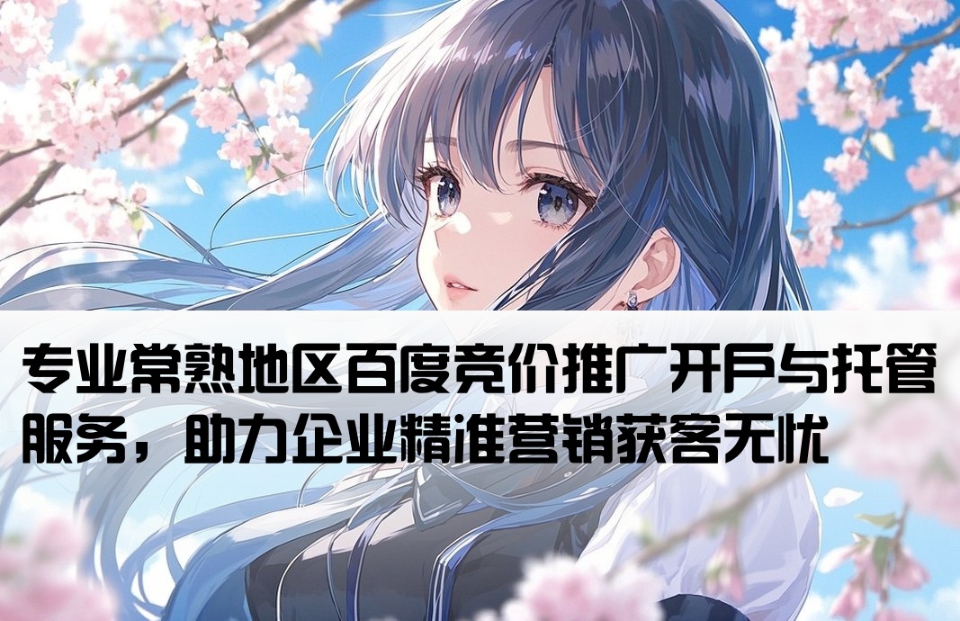 常熟百度竞价推广开户托管