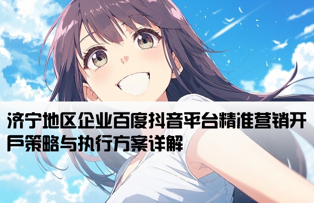 济宁百度抖音开户方案制定