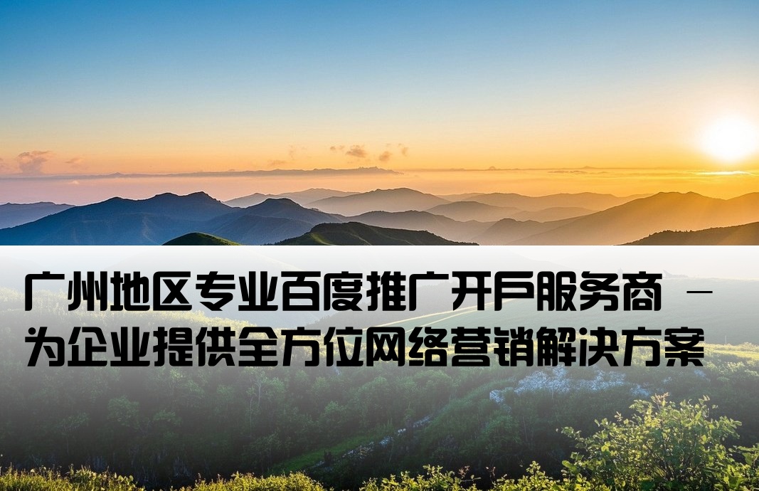 广州百度推广开户分公司