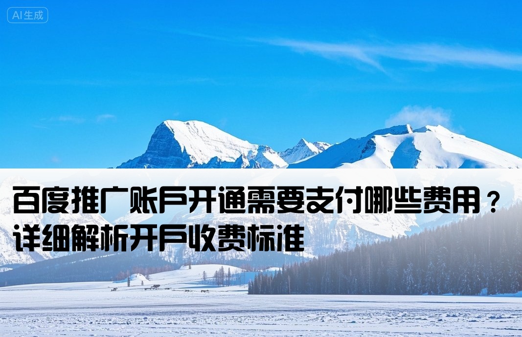 百度广告账户开户费用多少