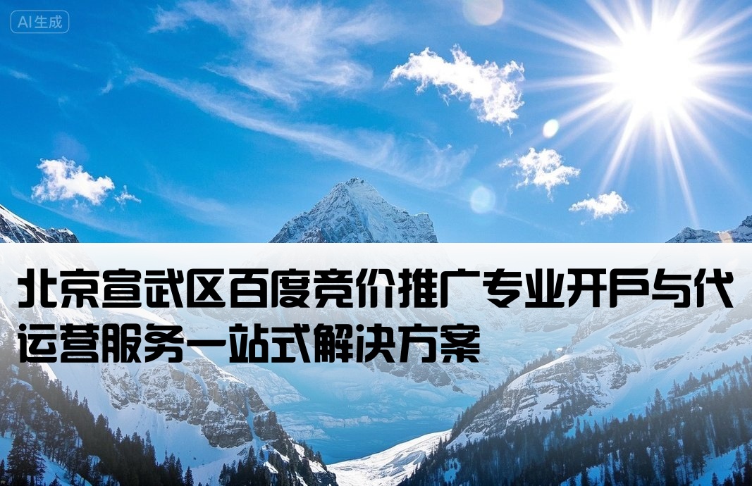 宣武百度竞价推广开户代运营