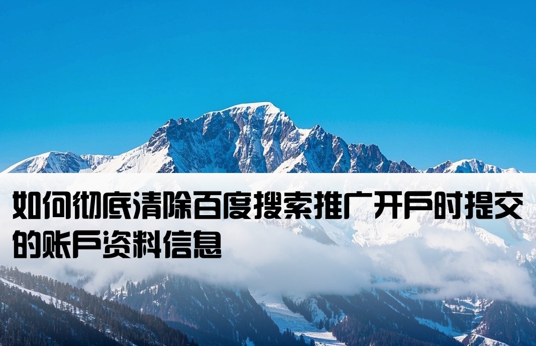 百度大搜开户资料怎么删除