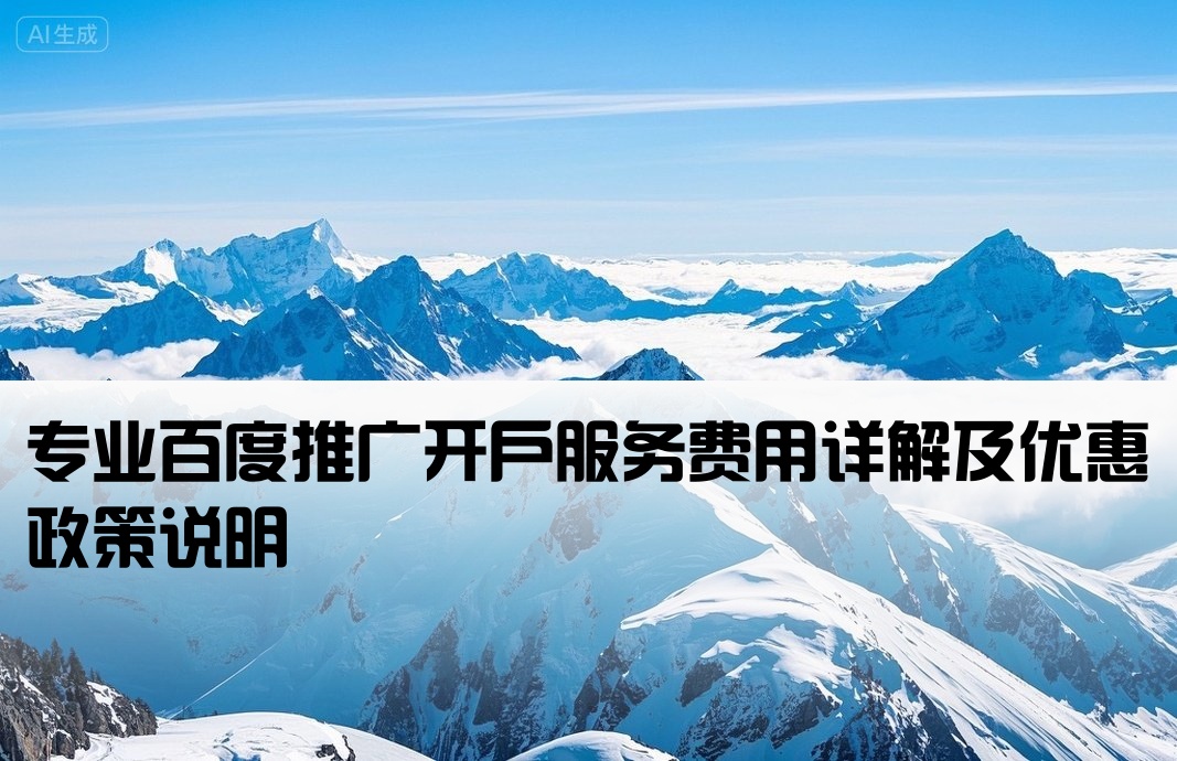 百度推广开户服务费