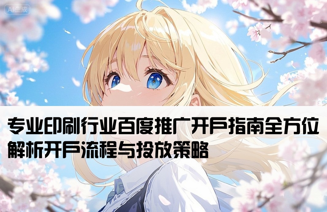 做印刷类推广百度开户