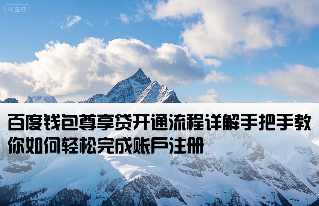百度钱包尊享贷怎样开户