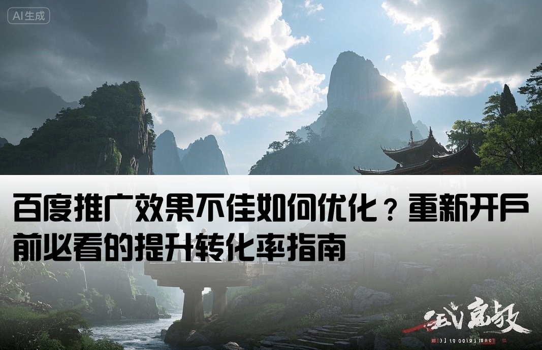 百度推广效果不好重新开户