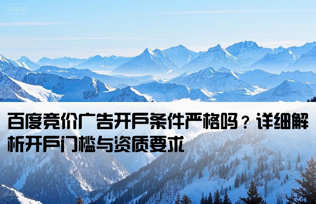 百度广告竞价开户要求高吗