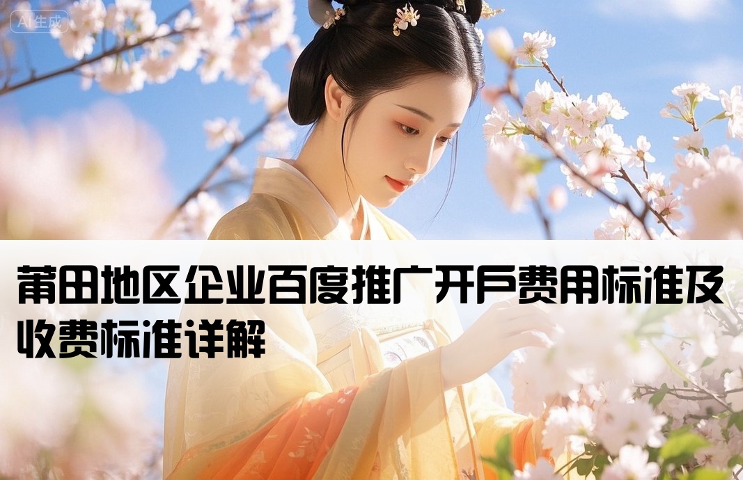 莆田百度推广开户怎样收费