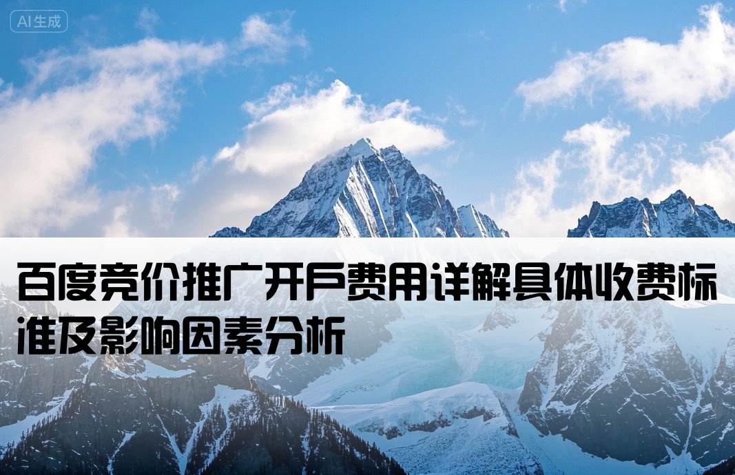 百度竞价开户多少钱啊