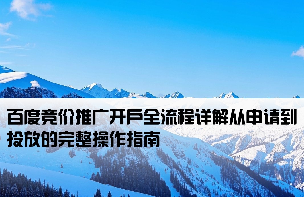 百度竞价开户怎么弄的