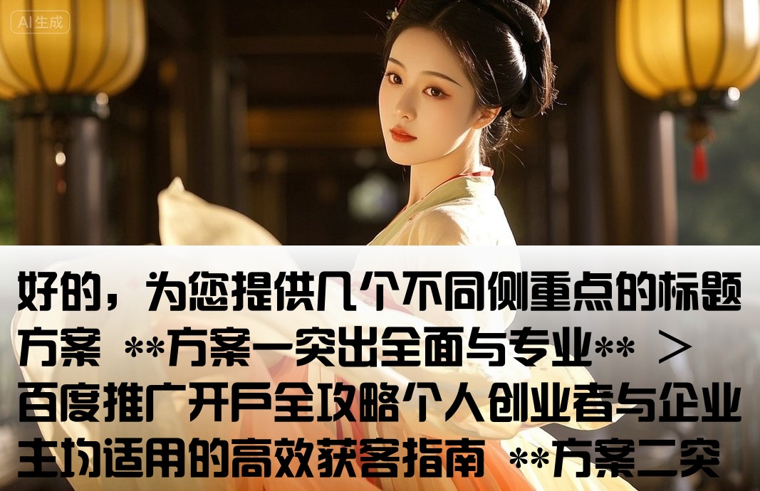 百度推广开户个人和企业