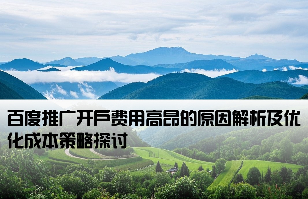 百度推广开户那么贵的