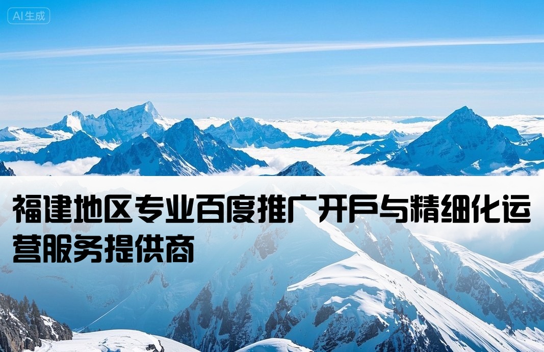 福建百度推广开户运营公司
