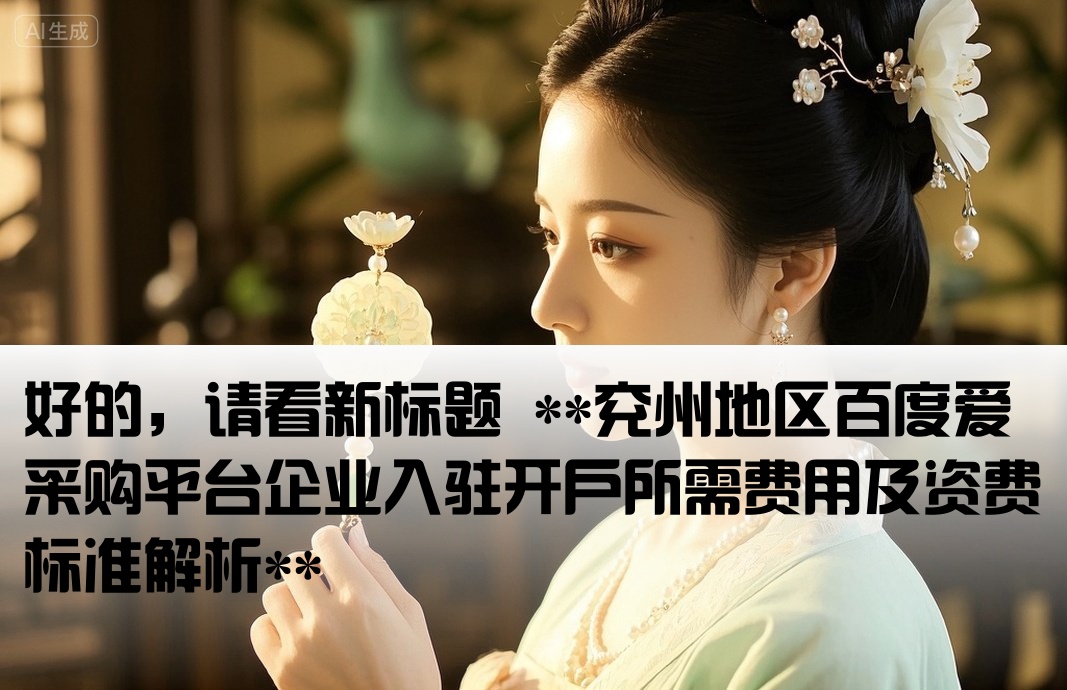 兖州百度爱采购开户费用