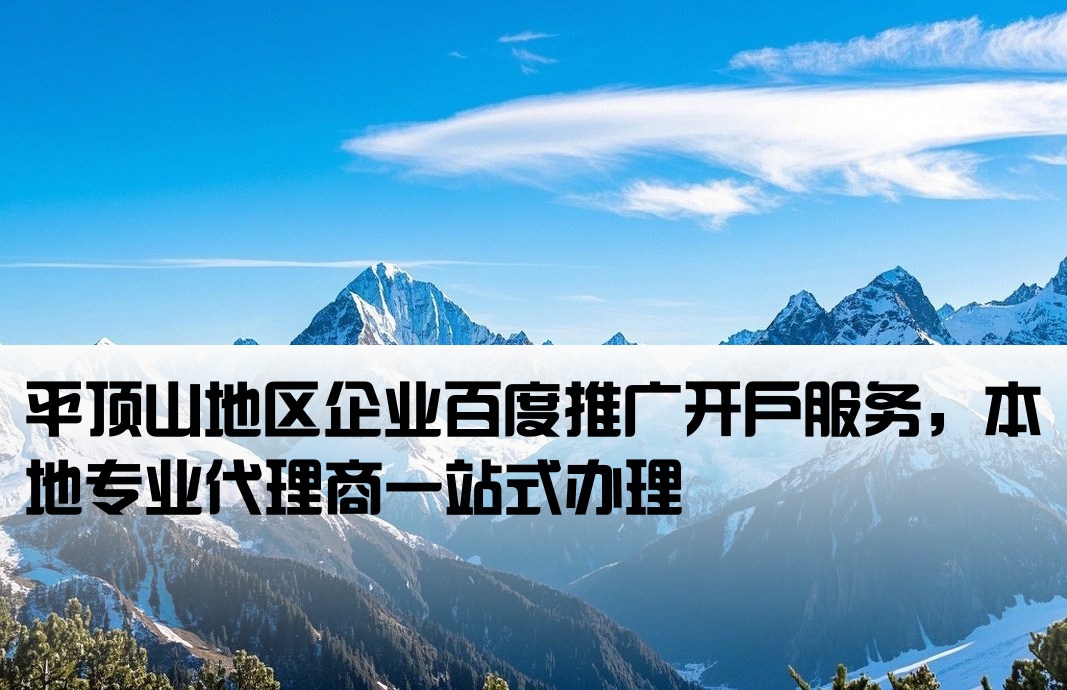 平顶山百度开户本地公司